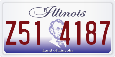 IL license plate Z514187