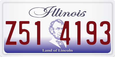 IL license plate Z514193