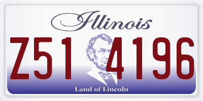 IL license plate Z514196