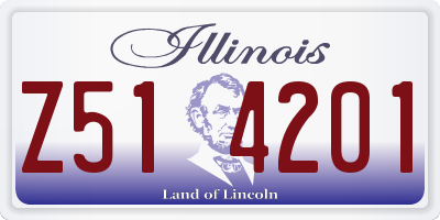 IL license plate Z514201