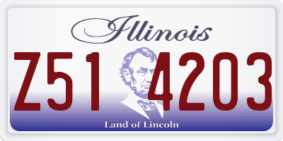 IL license plate Z514203