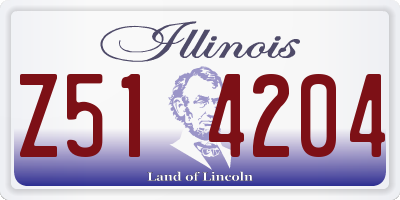 IL license plate Z514204