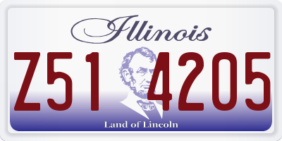 IL license plate Z514205