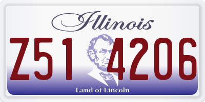 IL license plate Z514206