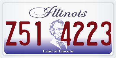 IL license plate Z514223