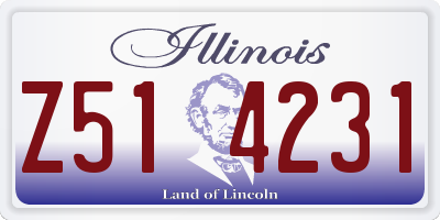 IL license plate Z514231