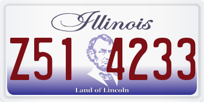IL license plate Z514233
