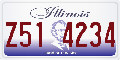 IL license plate Z514234