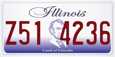 IL license plate Z514236