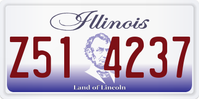 IL license plate Z514237