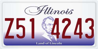IL license plate Z514243