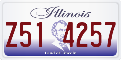 IL license plate Z514257