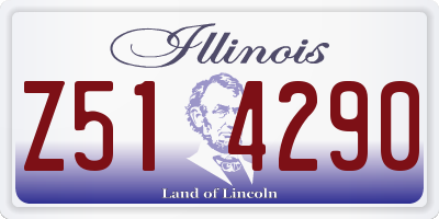 IL license plate Z514290