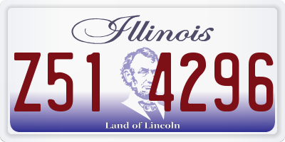 IL license plate Z514296