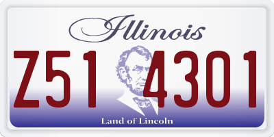 IL license plate Z514301