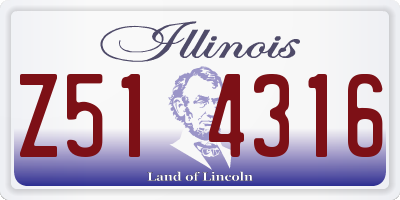 IL license plate Z514316