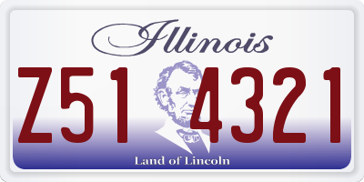IL license plate Z514321
