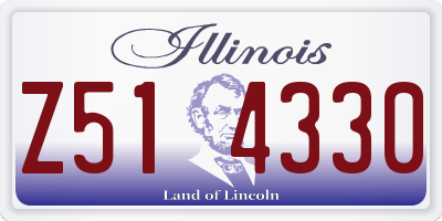 IL license plate Z514330