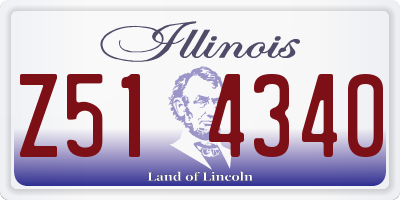 IL license plate Z514340