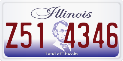 IL license plate Z514346