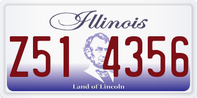 IL license plate Z514356