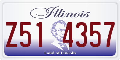 IL license plate Z514357