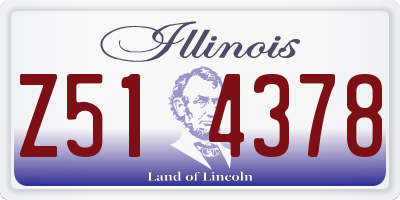 IL license plate Z514378