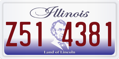 IL license plate Z514381