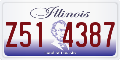 IL license plate Z514387