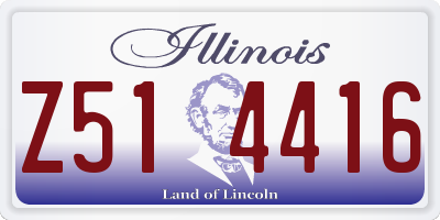 IL license plate Z514416
