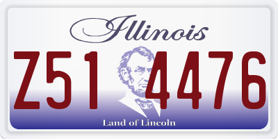 IL license plate Z514476