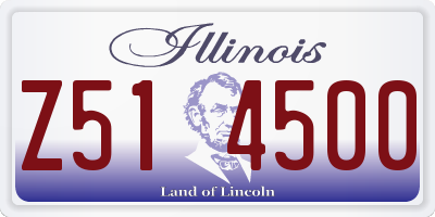 IL license plate Z514500