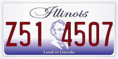 IL license plate Z514507