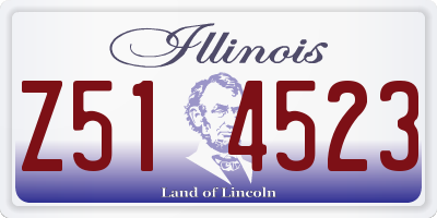 IL license plate Z514523
