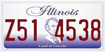 IL license plate Z514538