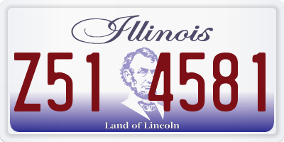 IL license plate Z514581