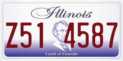 IL license plate Z514587