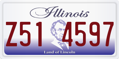 IL license plate Z514597