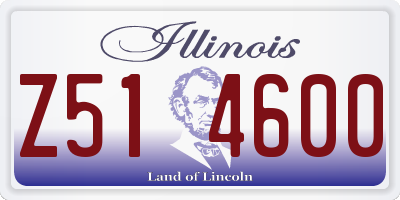 IL license plate Z514600