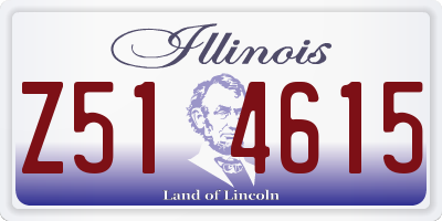 IL license plate Z514615