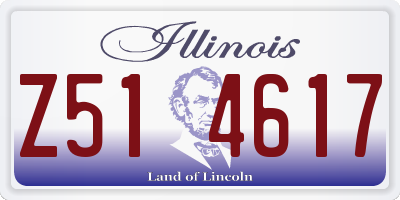 IL license plate Z514617
