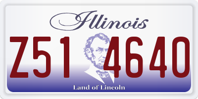 IL license plate Z514640