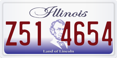 IL license plate Z514654
