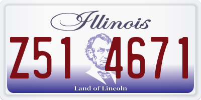 IL license plate Z514671
