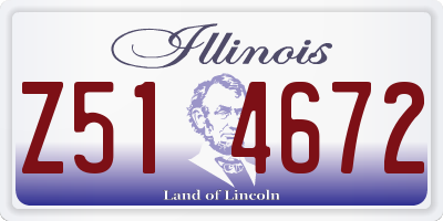 IL license plate Z514672
