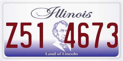 IL license plate Z514673