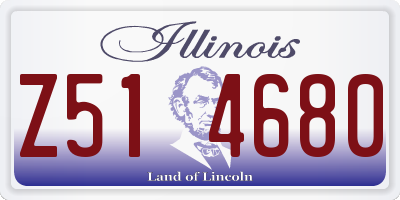 IL license plate Z514680