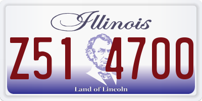 IL license plate Z514700