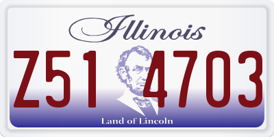 IL license plate Z514703