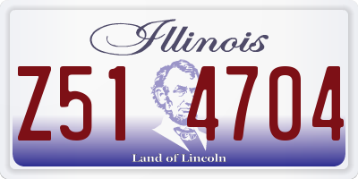 IL license plate Z514704